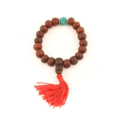 Wrist Mala- Bodhi with Turquoise Bead
