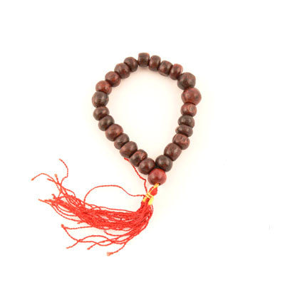 Wrist Mala- Red Wood