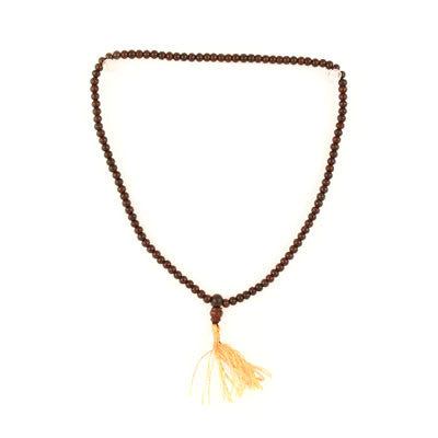 Mala- Red Wood on Elastic Cord Small