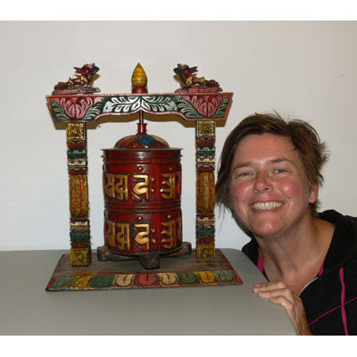 Large Colourful Prayer Wheel- Medium