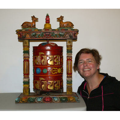 Large Colourful Prayer Wheel- Large