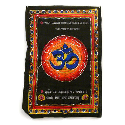 Om- Fabric Wall Hanging with Sequins