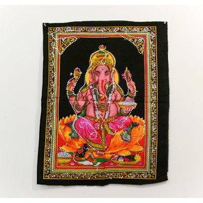 Ganesh- Fabric Wall Hanging with Sequins