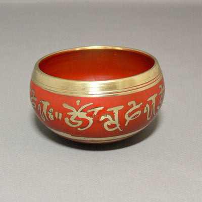 Alloy Bowl with Stick- Red- Extra Small