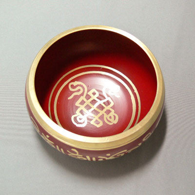Alloy Bowl with Stick- Red- Small