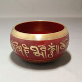 Alloy Bowl with Stick- Red- Medium