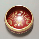 Alloy Bowl with Stick- Red- Medium