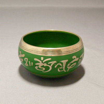 Alloy Bowl with Stick- Green- Extra Small