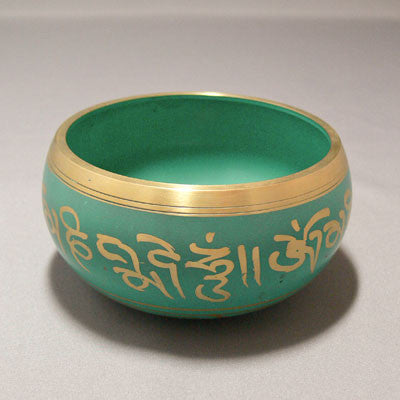 Alloy Bowl with Stick- Green- Small