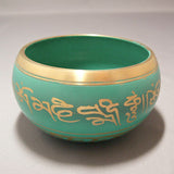 Alloy Bowl with Stick- Green- Medium