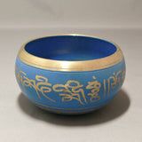 Alloy Bowl with Stick- Blue- Medium