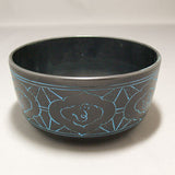 Alloy Bowl with Stick- Multi-Buddha- Blue Tint- Small