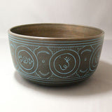 Alloy Bowl with Stick- Buddha Seated on Lotus- Large