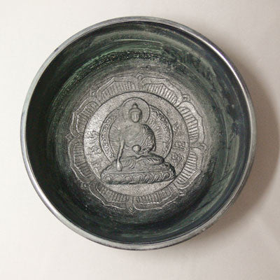 Alloy Bowl with Stick- Seated Buddha- Large