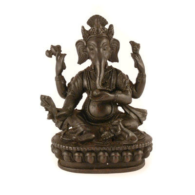 Ganesh- Multi-Armed Sitting Ganesh Resin Statue