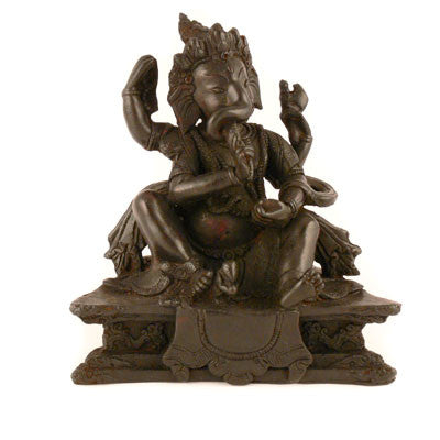 Ganesh- Sitting on Throne Resin Statue