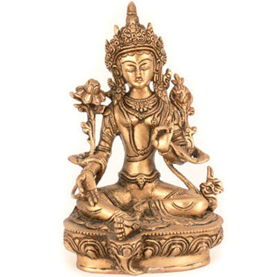 Green Tara Brass Statue