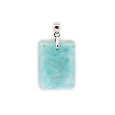 Amazonite- Lac St. Jean, PQ. Rectangular Pendant
