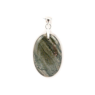 Serpentine- Marmora, ON. Oval Pendant