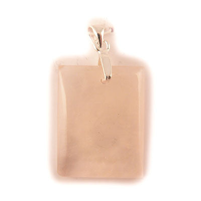 Rose Quartz- Quadeville, ON.Rectangular Pendant
