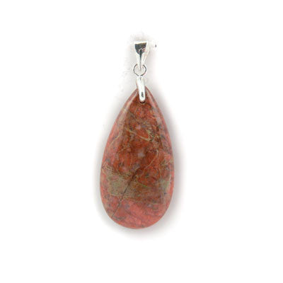 Unakite- Mountain Grove, ON. Teardrop Pendant