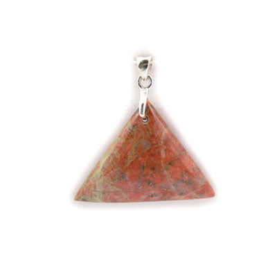 Unakite- Mountain Grove, ON. Triangular Pendant