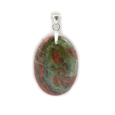 Unakite- Mountain Grove, ON. Oval Pendant