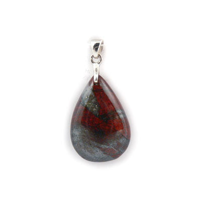 Hematite and Jasper(Iron Stone)- Northern ON. Teardrop Pendant