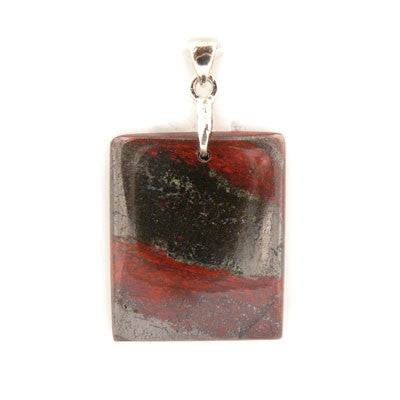 Hematite and Jasper(Iron Stone)- Northern ON. Rectangular Pendant