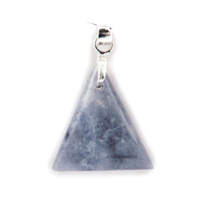 Blue Scapolite- Mont Saint-Hilaire, PQ. Triangular Pendant
