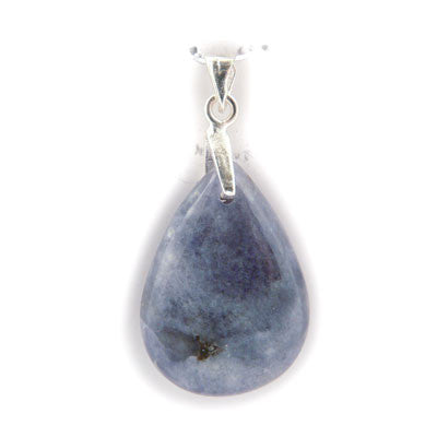 Blue Scapolite- Mont Saint-Hilaire, PQ. Teardrop Pendant