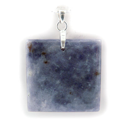 Blue Scapolite- Mont Saint-Hilaire, PQ. Rectangular Pendant