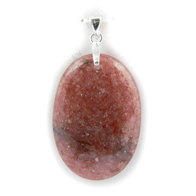 Red Aventurine- North Bay, ON. Oval Pendant