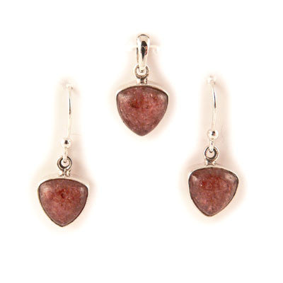 Triangle Red Aventurine Set
