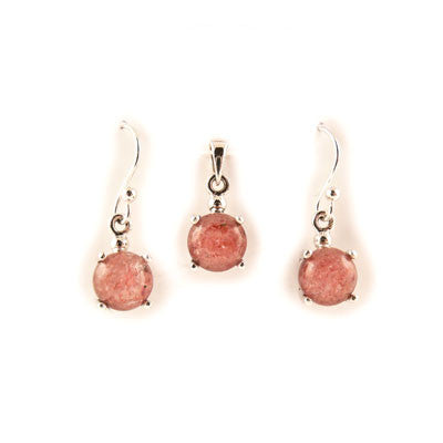 Round Red Aventurine Set