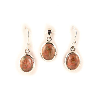 Oval Red Aventurine Set
