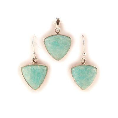 Large Triangular Amazonite Set