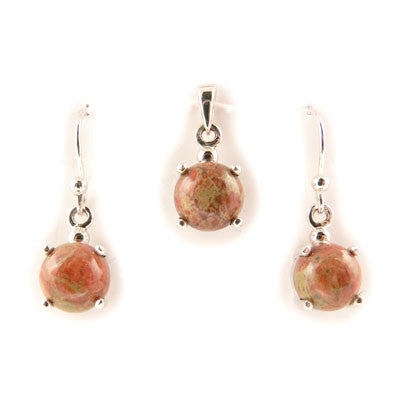 Round Unakite Set