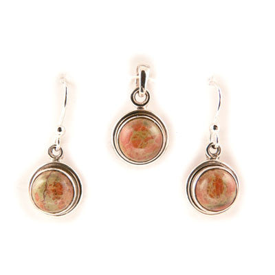 Round Unakite Set