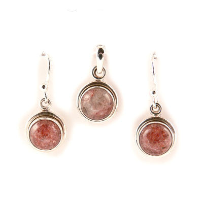 Round Red Aventurine Set