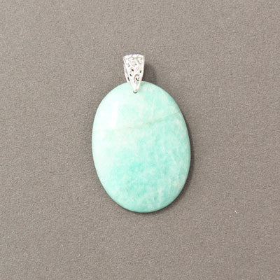 Amazonite- Oval Pendant