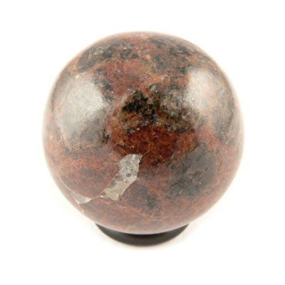 40-45mm- Black Calcite in Garnet Sphere- Marmora, Hastings County, ON