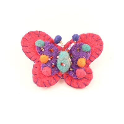 Felt Butterfly Pin- Pink