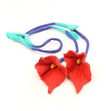 Felt 2 Lily Garland/Belt- Red with Blue
