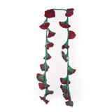 Felt 20 Flower Garland/Belt- Fuchsia with Green