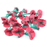 Felt 20 Flower Garland/Belt- Fuchsia with Green
