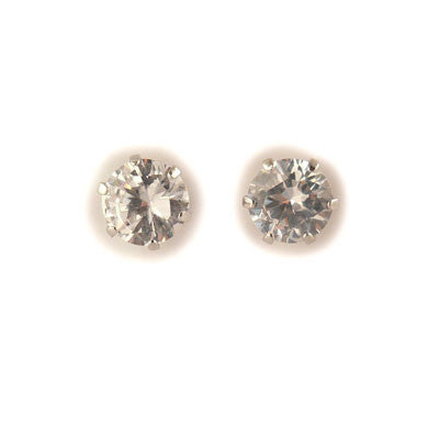 8mm- Cubic Zirconium (CZ) Stud Earrings