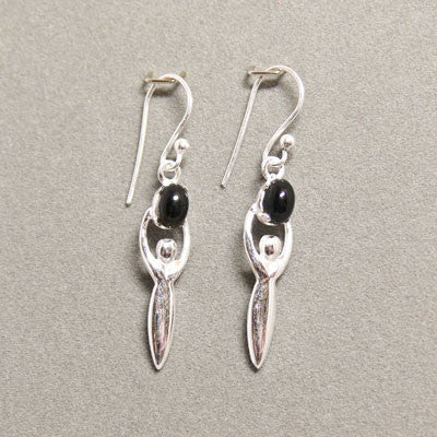 Goddess Earrings- Onyx