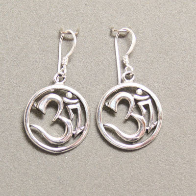 Circle Om Earrings