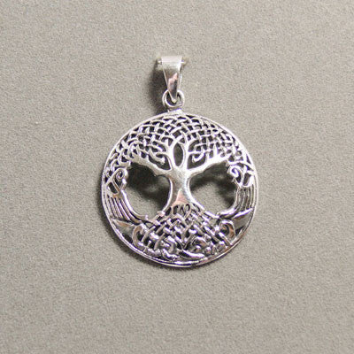 Tree of Life with Celtic Detail Pendant- Medium